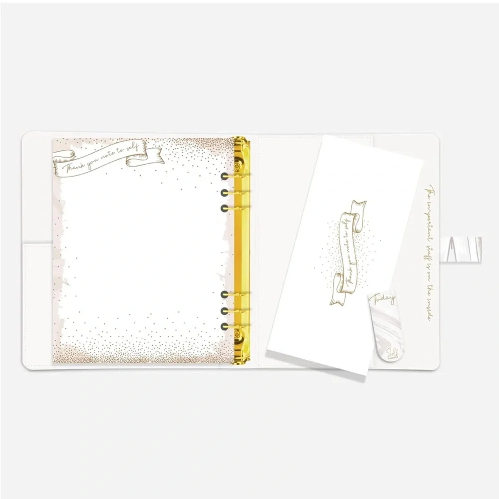 Self Funding Luxury Undated 12 Month Planner / Daily Organizer, Pink Marble, NEW